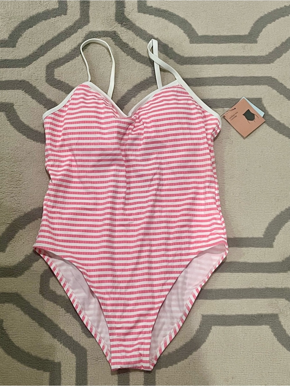 Pink Striped One-Piece Swim - shade & shore